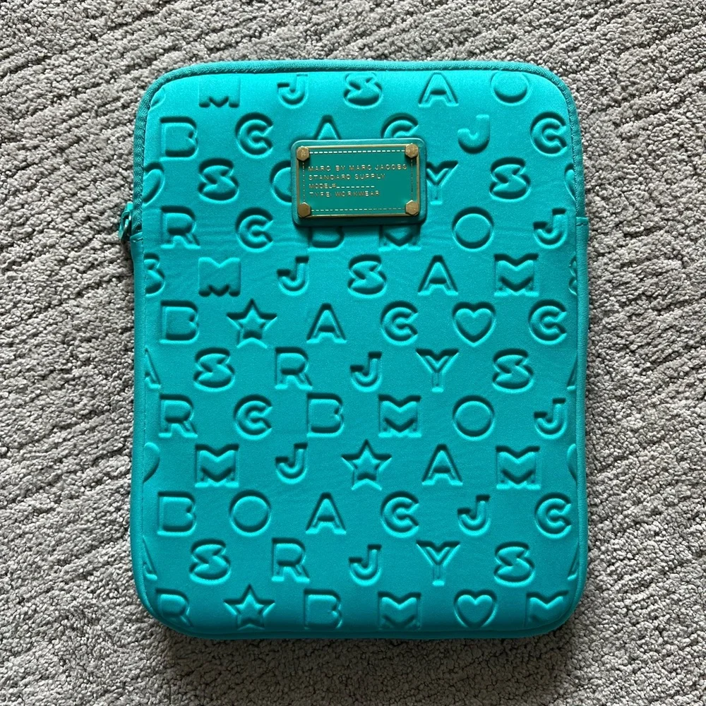 Marc Jacobs Teal Embossed Tablet Sleeve